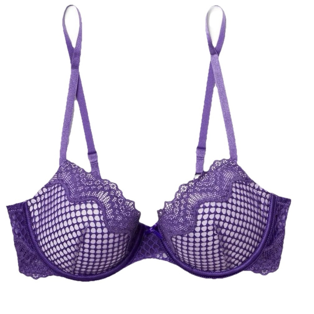 2/$24 Adore Me Bra Sz 44DD Rubie Push Up Balconette  Underwire Padded Feminine